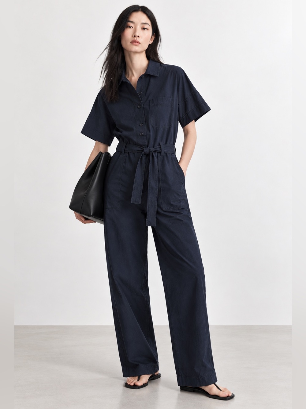 COS Navy Blue Utility Jumpsuit – Size 4